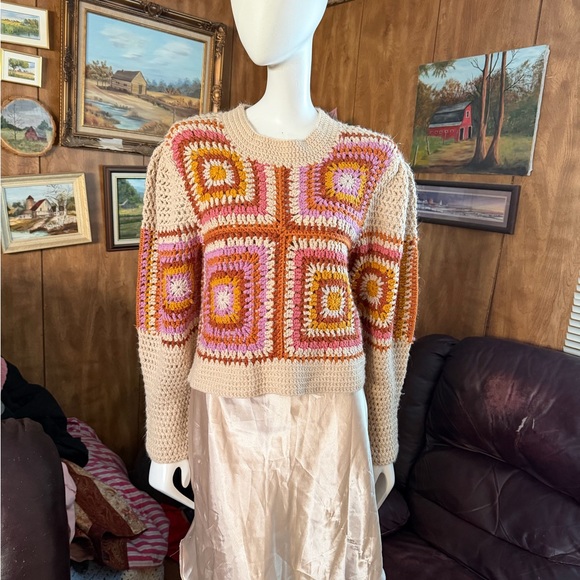 Crochet Boho Sweater - Picture 2 of 6